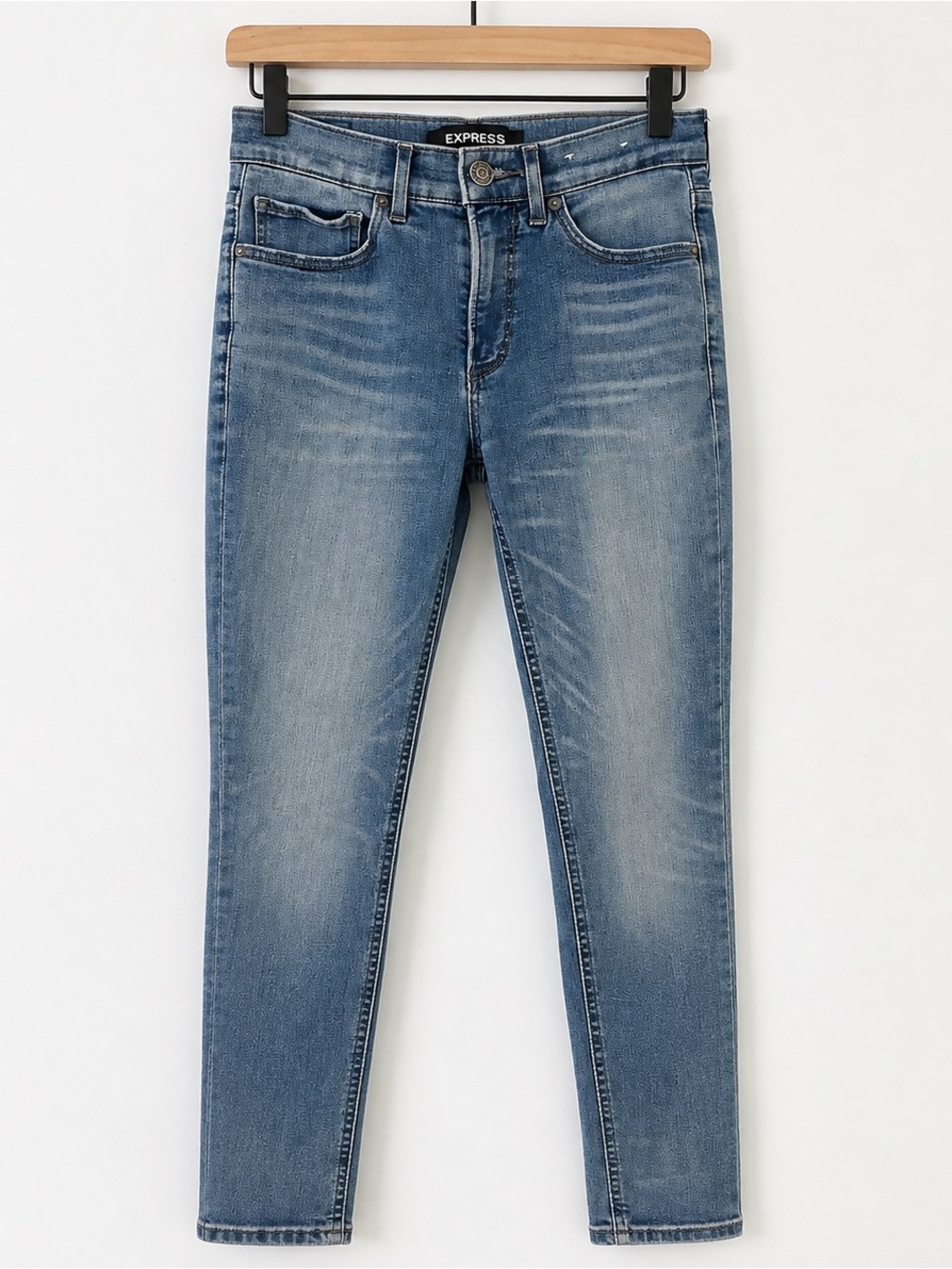 Express Denim Perfect High Rise Skinny Jeans 2P Petite Medium Wash